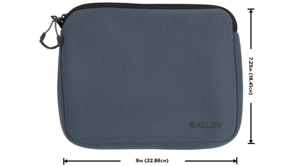 Allen Pistol Pouch Charcoal Neoprene, 9in, Charcoal, 3637