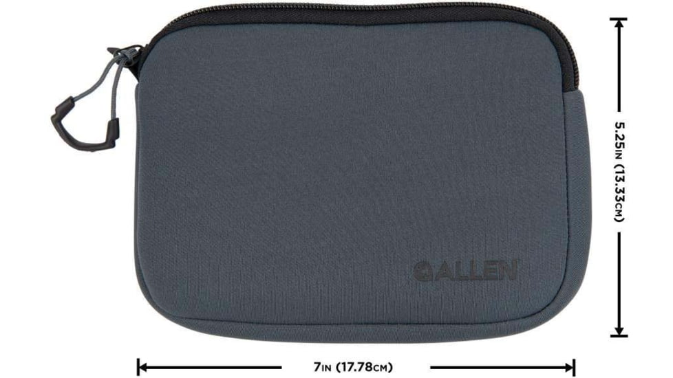 Allen Pistol Pouch Charcoal Neoprene, 7in, Charcoal, 3635