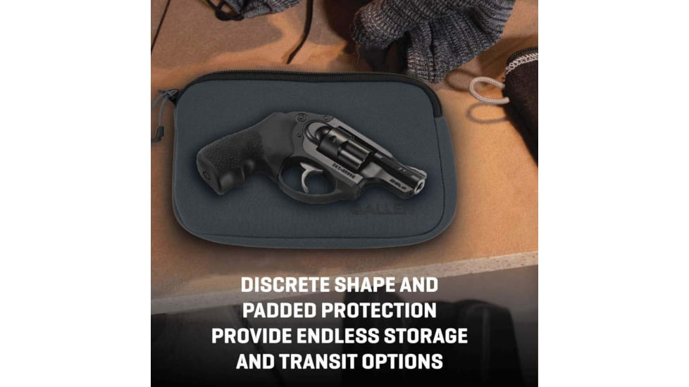 Allen Pistol Pouch Charcoal Neoprene, 7in, Charcoal, 3635