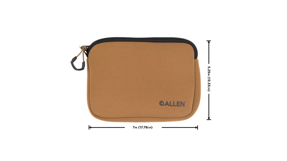 Allen Neoprene Pistol Pouch, Compact Handguns up to 7in, FDE, 3636