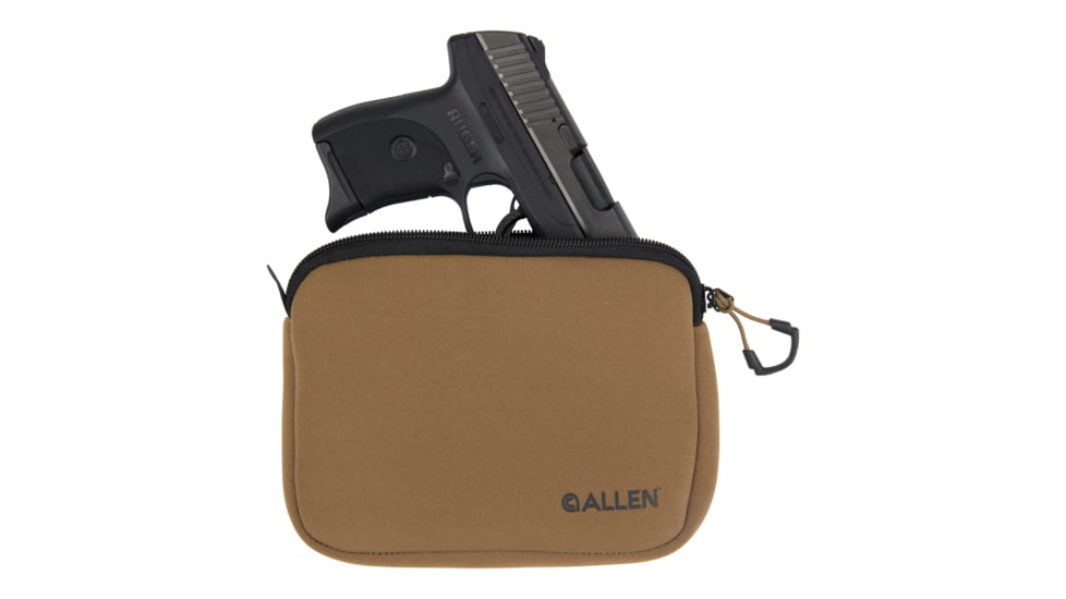 Allen Neoprene Pistol Pouch, Compact Handguns up to 7in, FDE, 3636