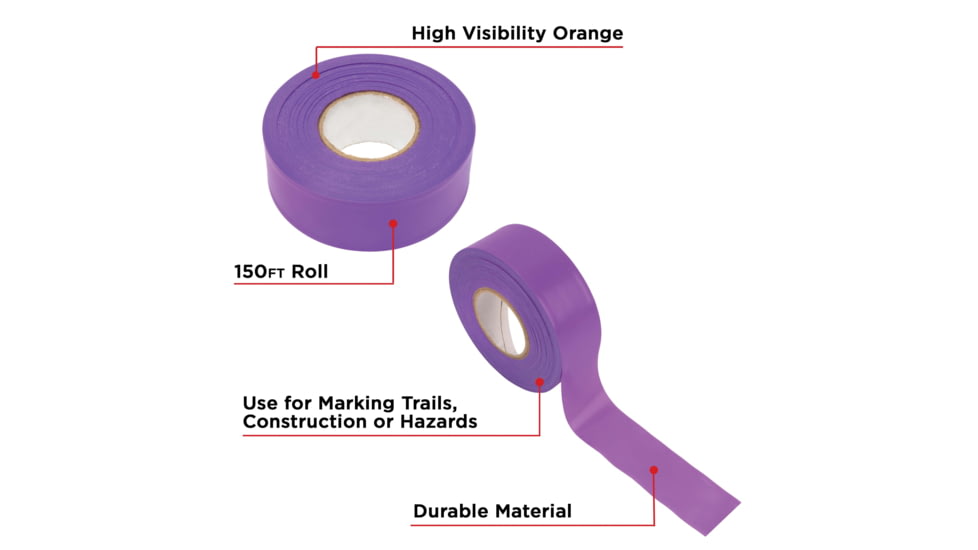 Allen No Trespassing Flagging Tape, 150-feet, Purple, 467