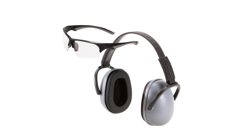 Allen Passive Earmuff and Eye Protection Combo, Gray, 2229