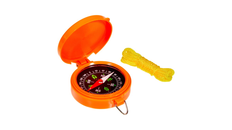 Allen Pocket Compass with Lid, Orange, 487