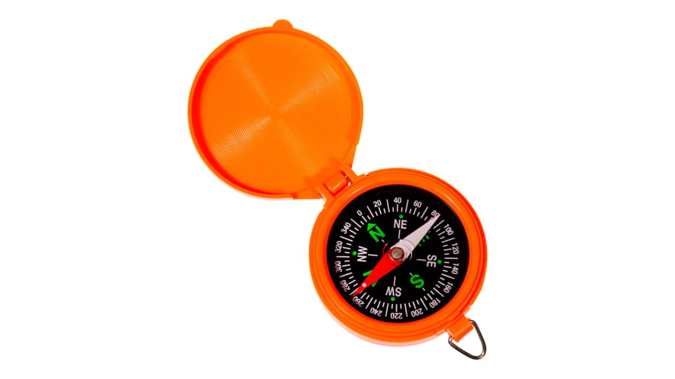Allen Pocket Compass with Lid, Orange, 487
