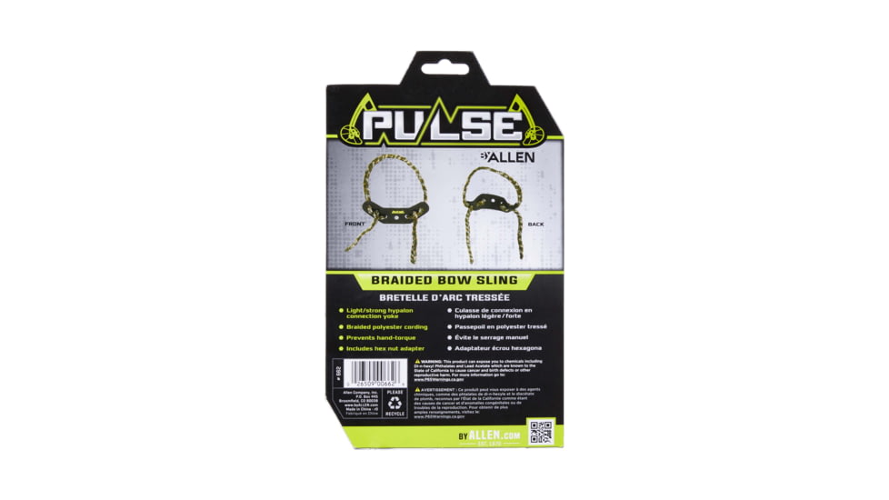 Allen Pulse Braided Compound Bow Wrist Sling, Camo, 662