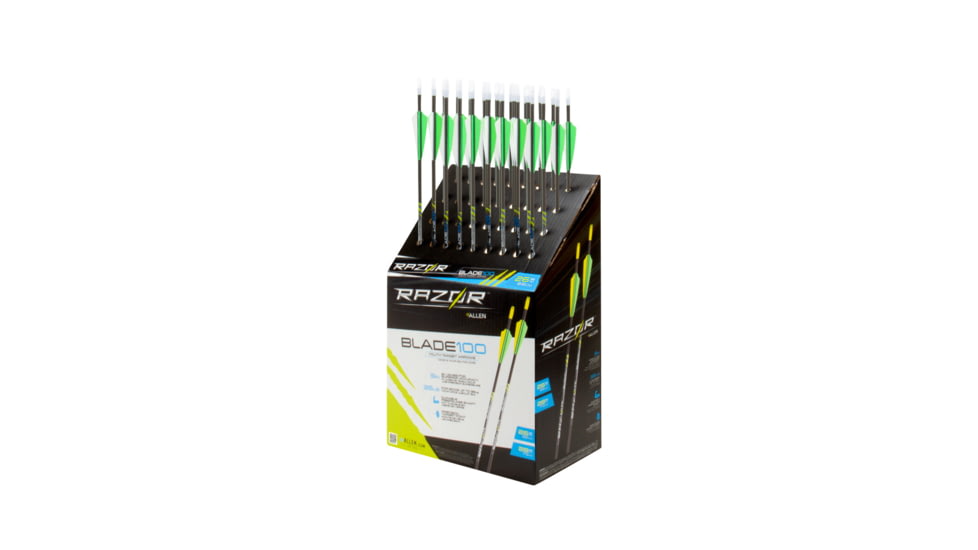 Allen Razor Blade100 Youth Arrow, Neon Green/Yellow, 28in, 9228-PDQ