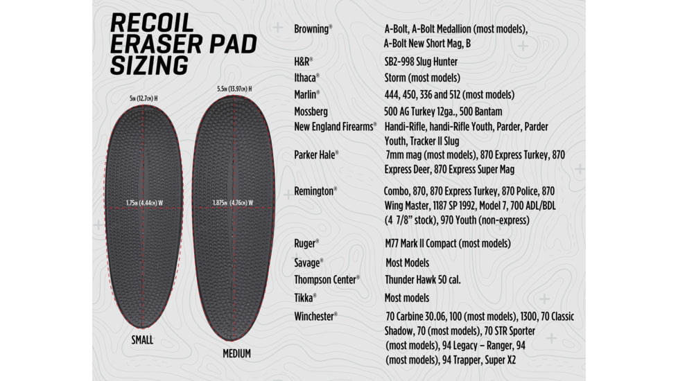 Allen Recoil Eraser Pad, Black, Small, 15511