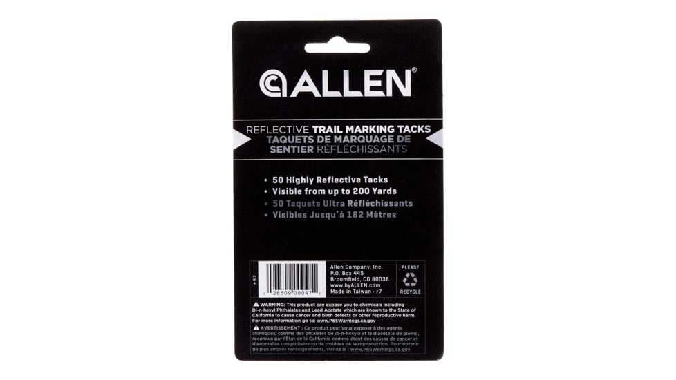 Allen Reflective Trail Marking Tacks, Silver, 47