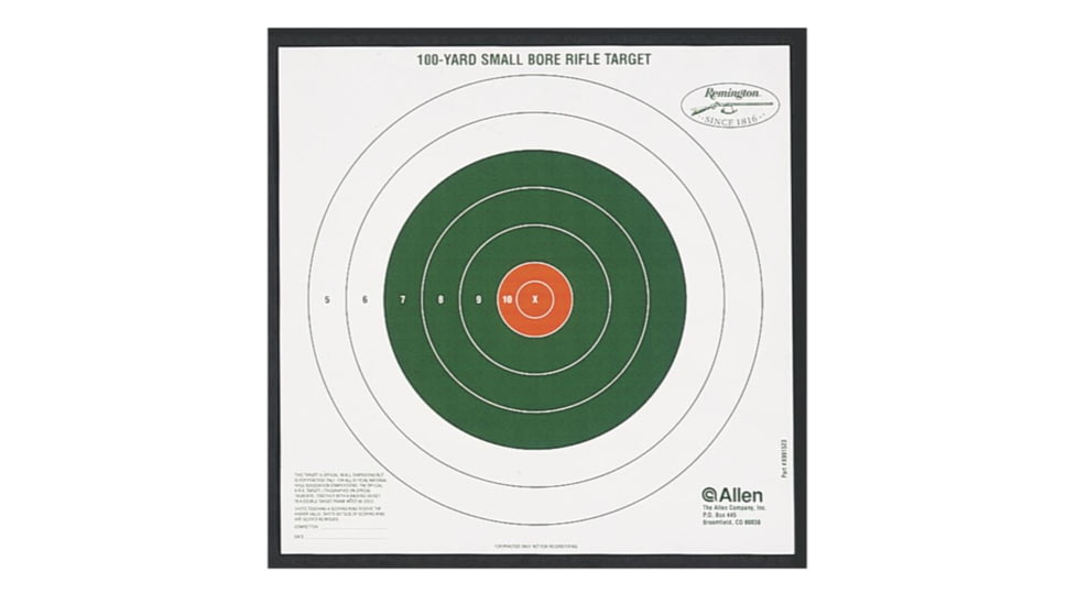 Allen Remington Shooting Targets in Bullseye Center, Orange, 1523