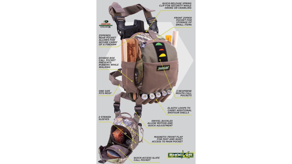 Allen Shocker Cut-N-Run Turkey Hunting Thigh Pack, Mo Shadowgrass Blades, 19170
