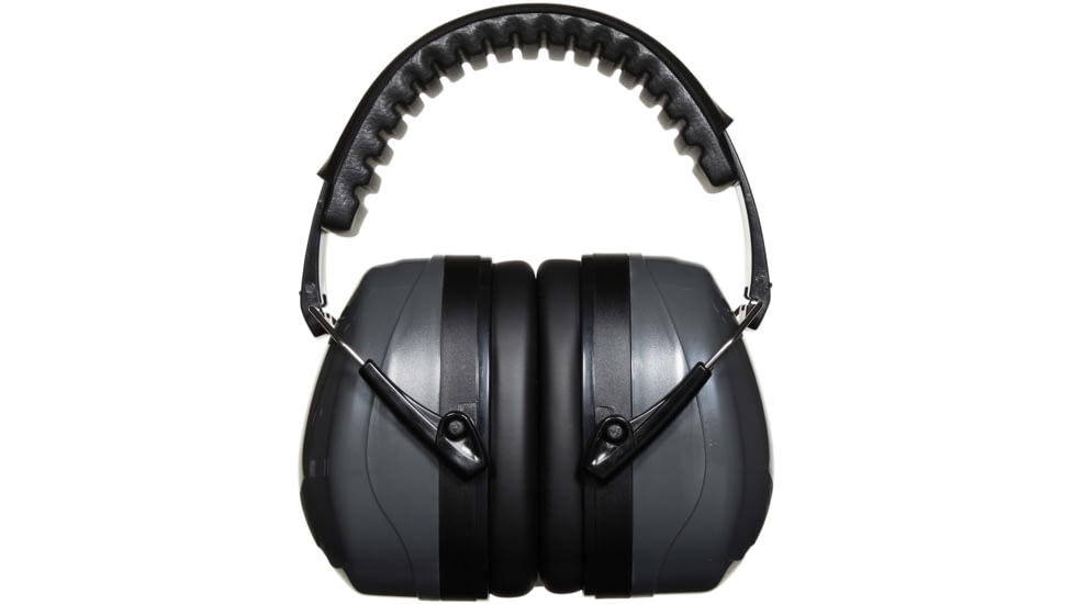 Allen Sound Defender Foldable Safety Earmuffs, 26 dB NRR, ANSI S3.19 &amp; CE EN352-1 Hearing Protection Rated, Black/Gray, One Size, 2336