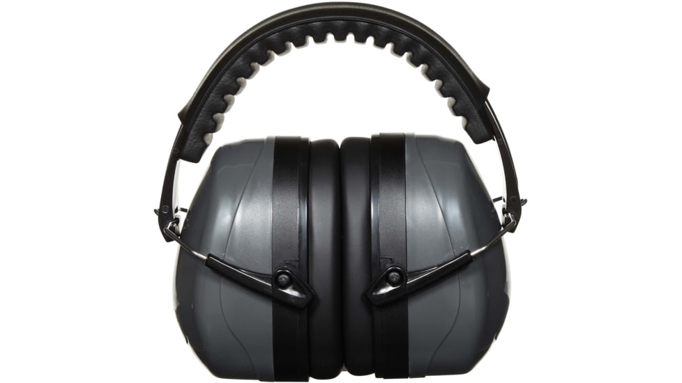 Allen Sound Defender Foldable Safety Earmuffs, 26 dB NRR, ANSI S3.19 &amp; CE EN352-1 Hearing Protection Rated, Black/Gray, One Size, 2336