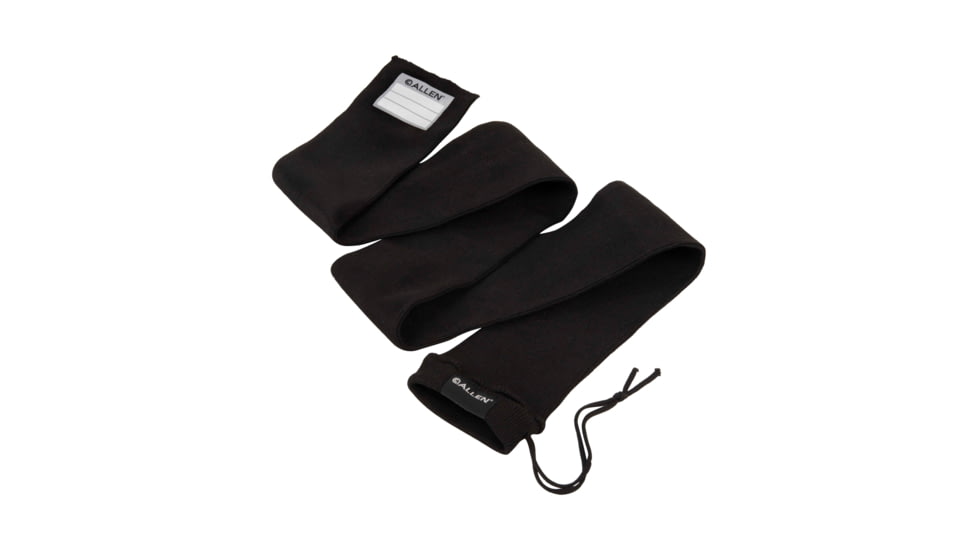 Allen Stretch Knit Gun Sock w/Writeable ID Label for Rifles with Scopes and Shotguns, Silicone Treated, Black, 52 in, 13173