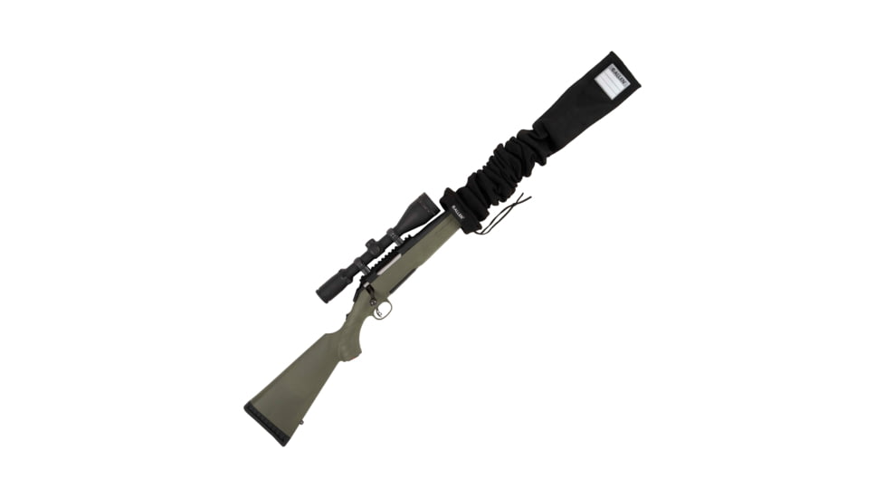 Allen Stretch Knit Gun Sock w/Writeable ID Label for Rifles with Scopes and Shotguns, Silicone Treated, Black, 52 in, 13173