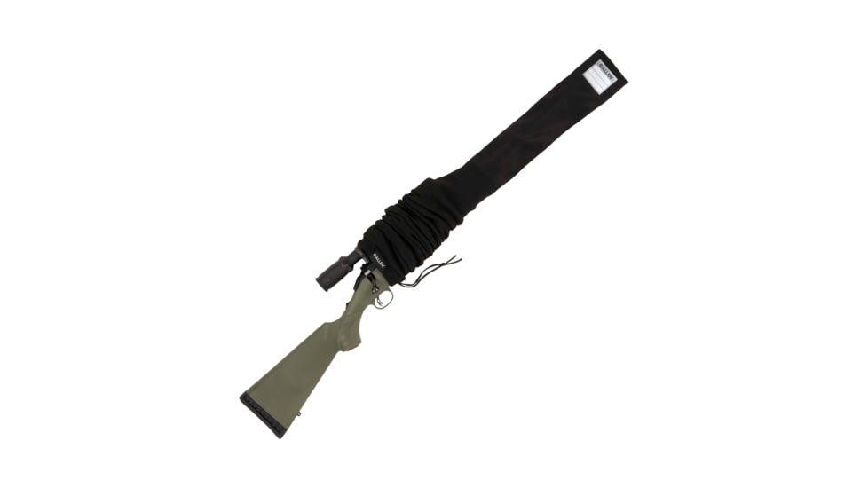 Allen Stretch Knit Gun Sock w/Writeable ID Label for Rifles with Scopes and Shotguns, Silicone Treated, Black, 52 in, 13173