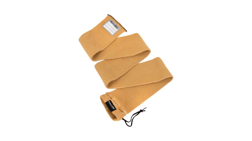 Allen Stretch Knit Gun Sock w/Writeable ID Label for Rifles with Scopes and Shotguns, Silicone Treated, Coyote, 52 in, 13172