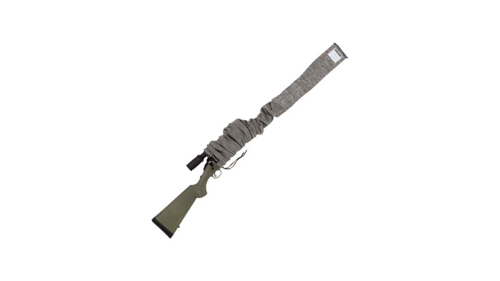 Allen Stretch Knit Gun Sock w/Writeable ID Label for Rifles with Scopes and Shotguns, Silicone Treated, Gray, 52 in, 13167