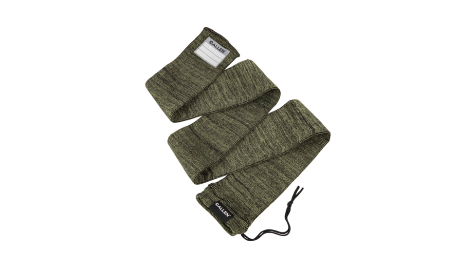Allen Stretch Knit Gun Sock w/Writeable ID Label for Rifles with Scopes and Shotguns, Silicone Treated, Green, 52 in, 13171