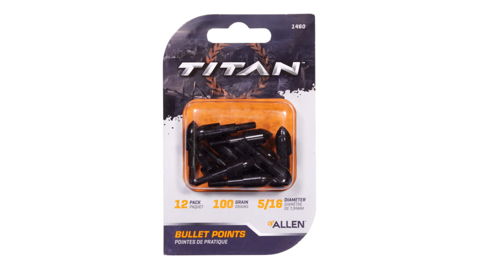 Allen Titan Bullet Point, 100 Grain, Black, 5/16in, 1460