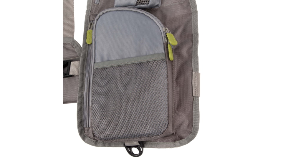 Allen Ultra-Light Gallatin Strap Fly Fishing Vest, Fits up to 4 Tackle/Fly Boxes, 14 Accessory Pockets, Gray/Lime, 6370