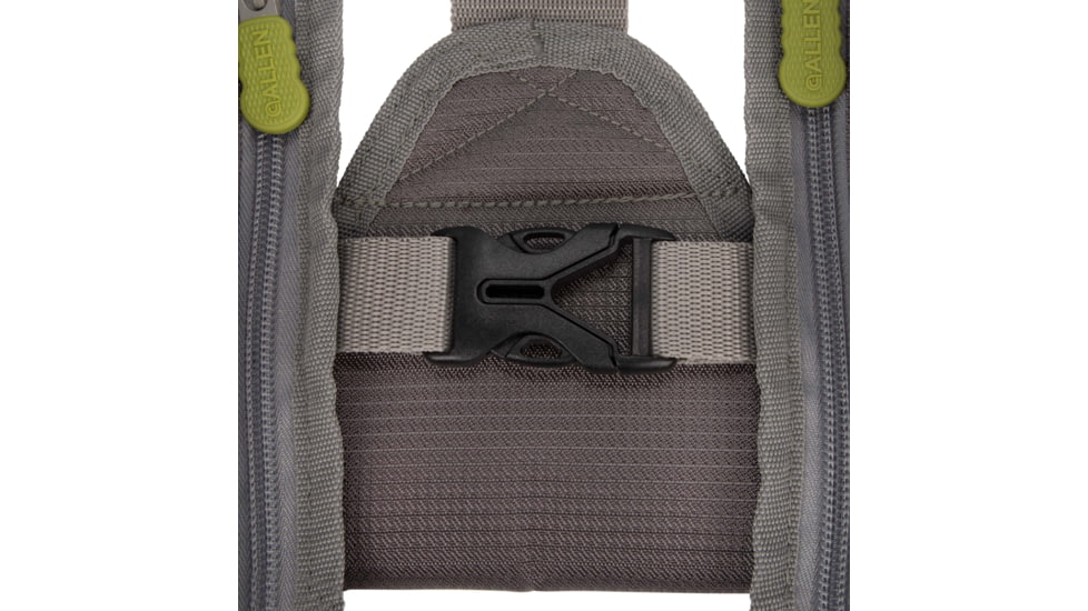 Allen Ultra-Light Gallatin Strap Fly Fishing Vest, Fits up to 4 Tackle/Fly Boxes, 14 Accessory Pockets, Gray/Lime, 6370