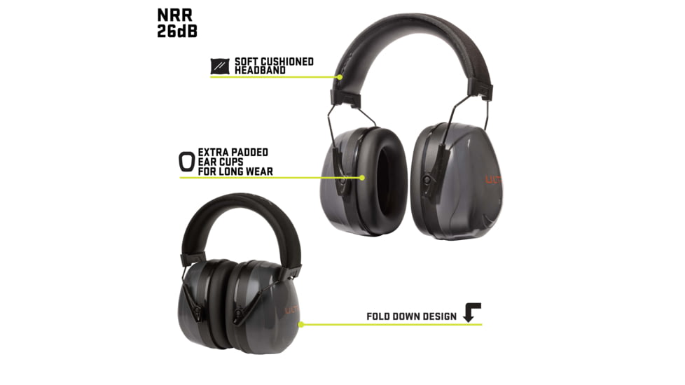Allen ULTRX Heavy Sound Defender Passive Earmuff, Gray, 4124