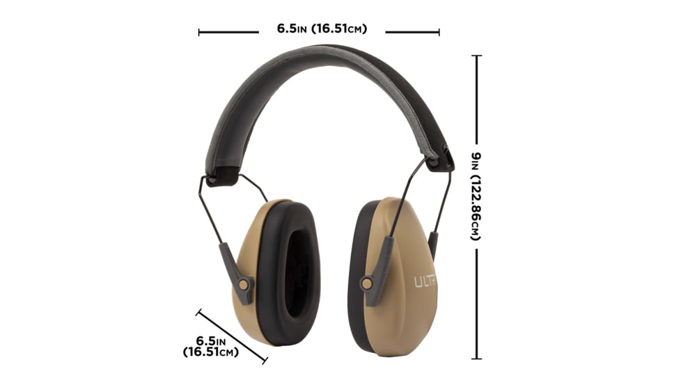 Allen ULTRX Slim Profile Passive Earmuff, Taupe, 4154