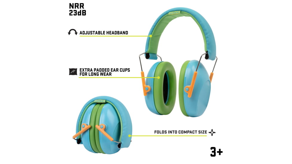 Allen ULTRX Passive Youth Hearing Muff, Childrens, Light Blue, 4126