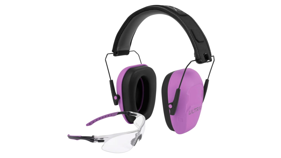 Allen ULTRX Shield Ear &amp; Eye Protection Combo, Metallic Plum, 4155