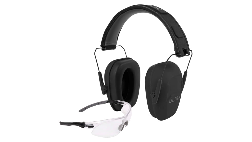 Allen ULTRX Shield Ear &amp; Eye Protection Combo, Midnight Gray, 4157