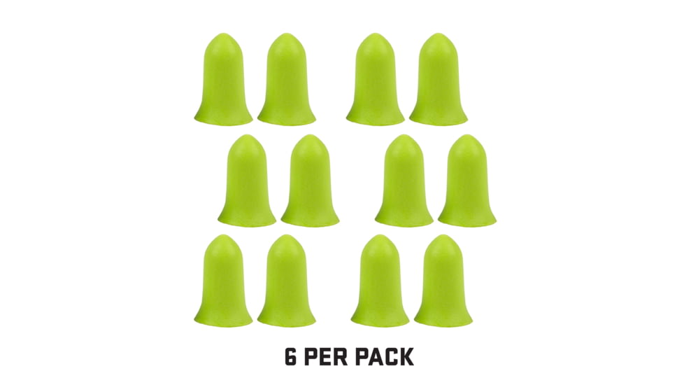 Allen ULTRX Tapered Foam Ear Plugs, 6-Pairs, Lime, 4136