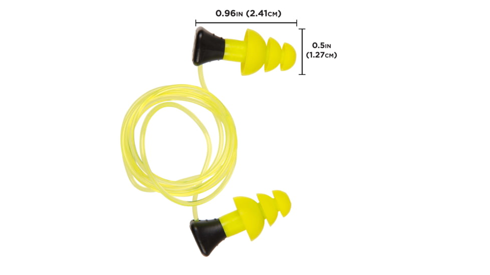 Allen ULTRX Tethered Silicone Ear Plugs, 3-Pairs, Yellow, 4118