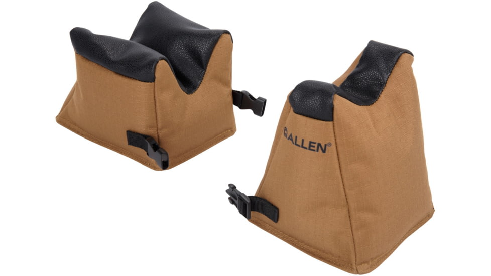 Allen X-Focus Shooting Rest Combo Prefilled Front And Rear Bag, Polyester, Coyote with Black Accents, 18411