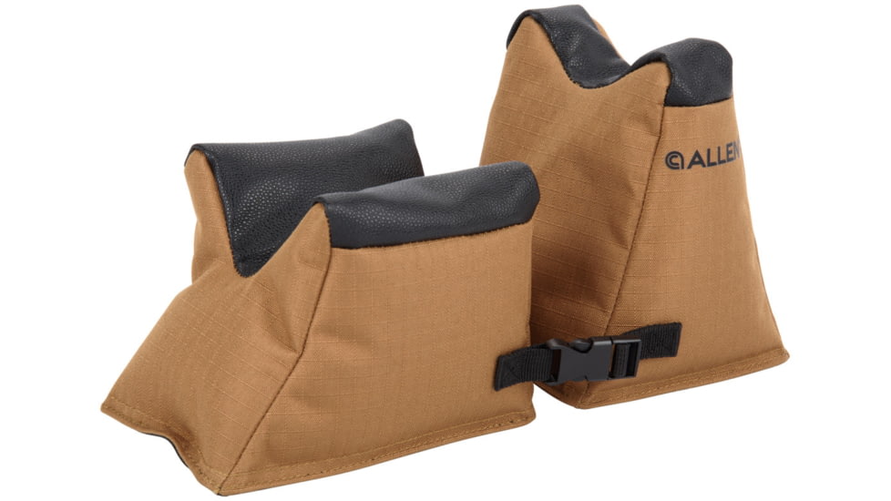 Allen X-Focus Shooting Rest Combo Prefilled Front And Rear Bag, Polyester, Coyote with Black Accents, 18411