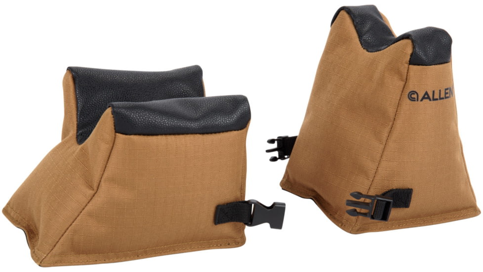 Allen X-Focus Shooting Rest Combo Prefilled Front And Rear Bag, Polyester, Coyote with Black Accents, 18411