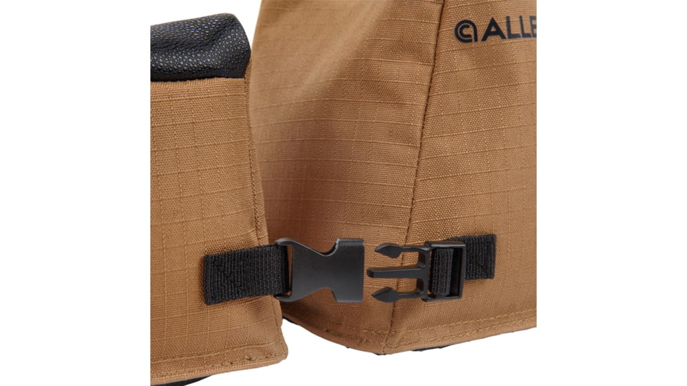 Allen X-Focus Shooting Rest Combo Prefilled Front And Rear Bag, Polyester, Coyote with Black Accents, 18411