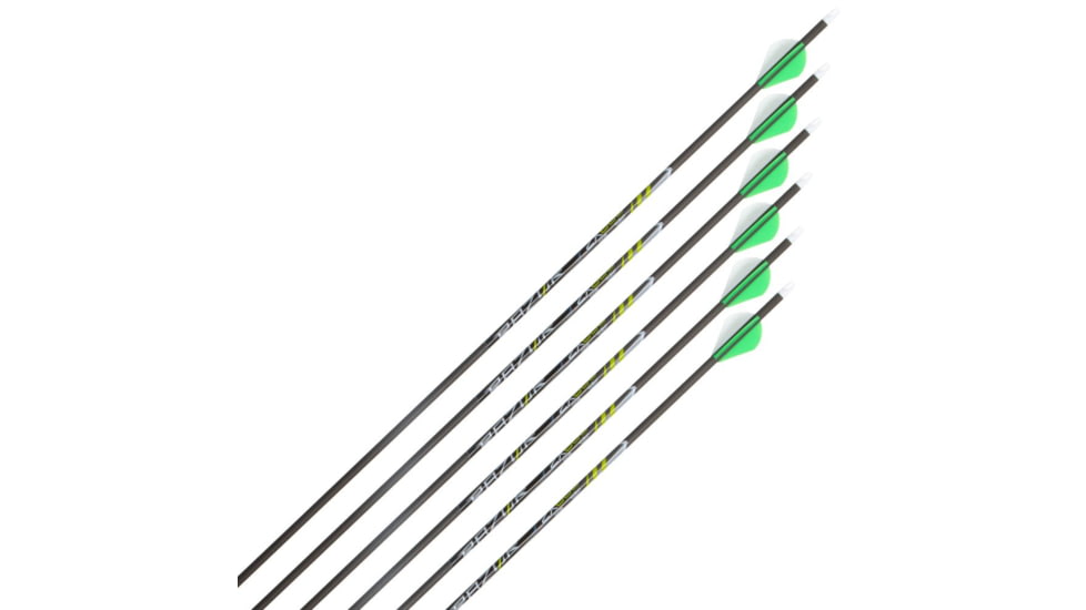 Allen ZX600 Carbon Arrow, .006 Straightness, 6 Pack Boxed, Black, 29in, 9133