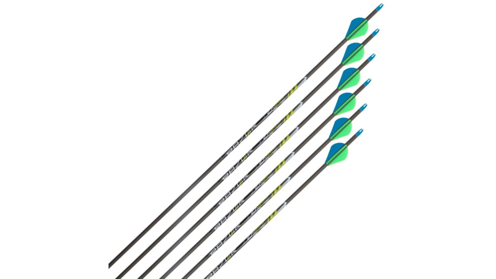 Allen ZX600 Carbon Arrow, .006 Straightness, 6 Pack Boxed, Black, 31in, 9135
