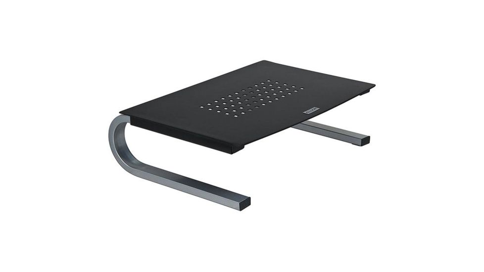 Allsop Redmond Monitor Stand w/ Keyboard Storage Space, Holds 40 lbs, Black 29248