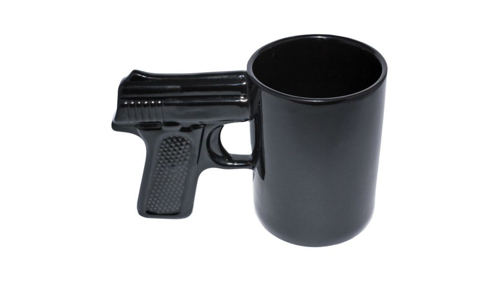 Aloe Gator Black Ceramic Gun Mug 16.9 Oz 05-1206