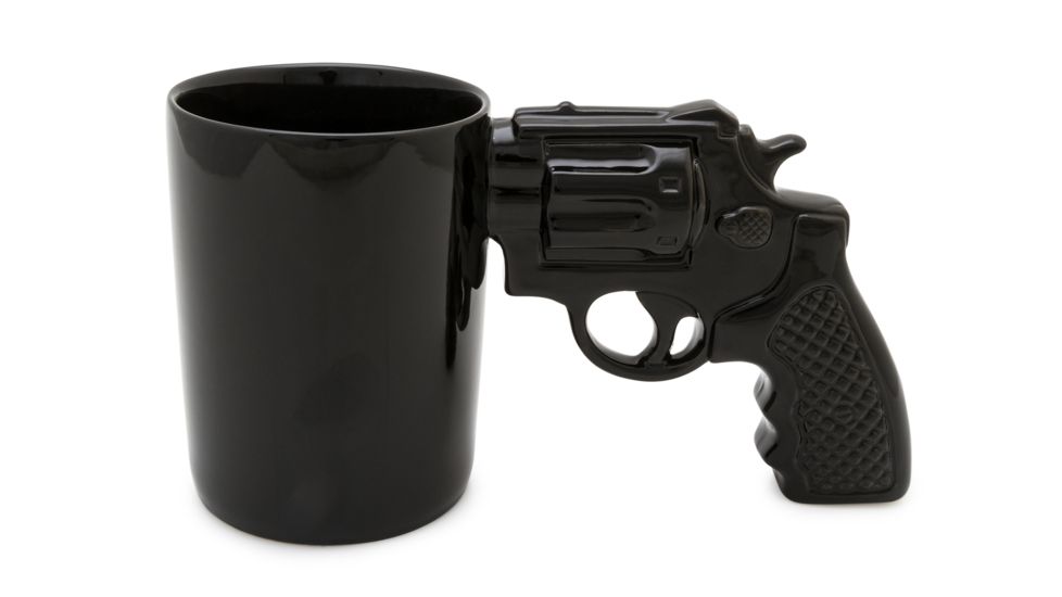 Aloe Gator Cermaic Revolver Mug Black