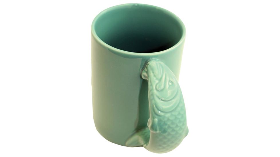 Aloe Gator Ceramic Fish Mug Green 16.9 Oz 05-1209
