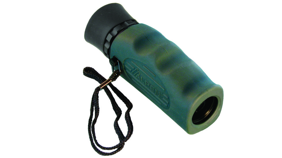 Alpen 10x25 Long Eye Relief Rubber Covered Monocular, Black 124