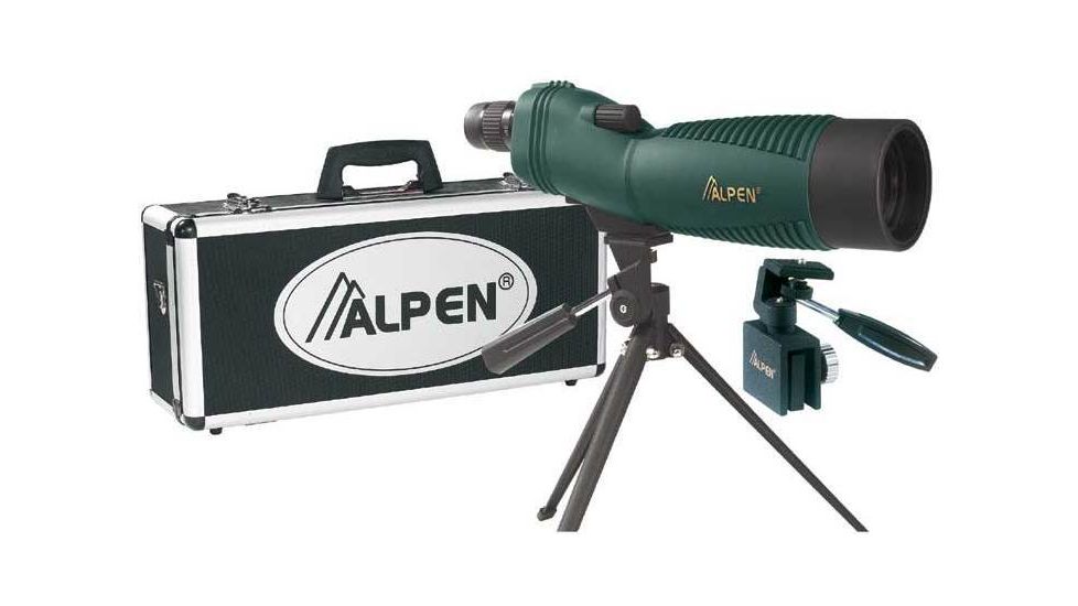 Alpen 18-36x60 Water Proof Spotting Scope, Tripod Car Window Mount, Travel Case 735KIT
