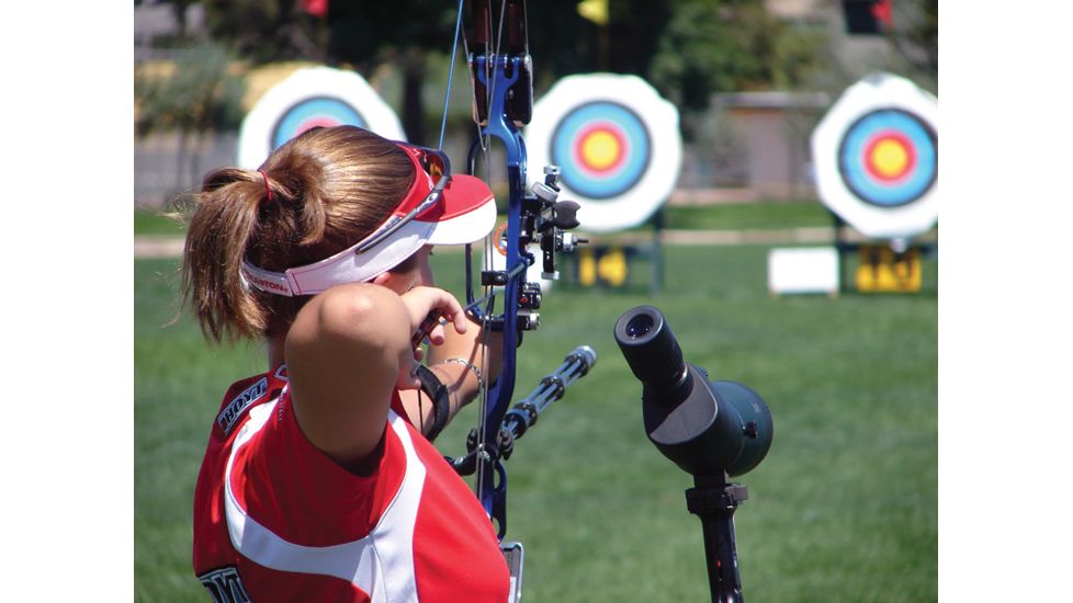 Alpen 20-60x80mm Angled Waterproof Spotting Scope - 45 Degree Eyepiece, Nylon Case, Portable 12in Swivel-Head Tripod