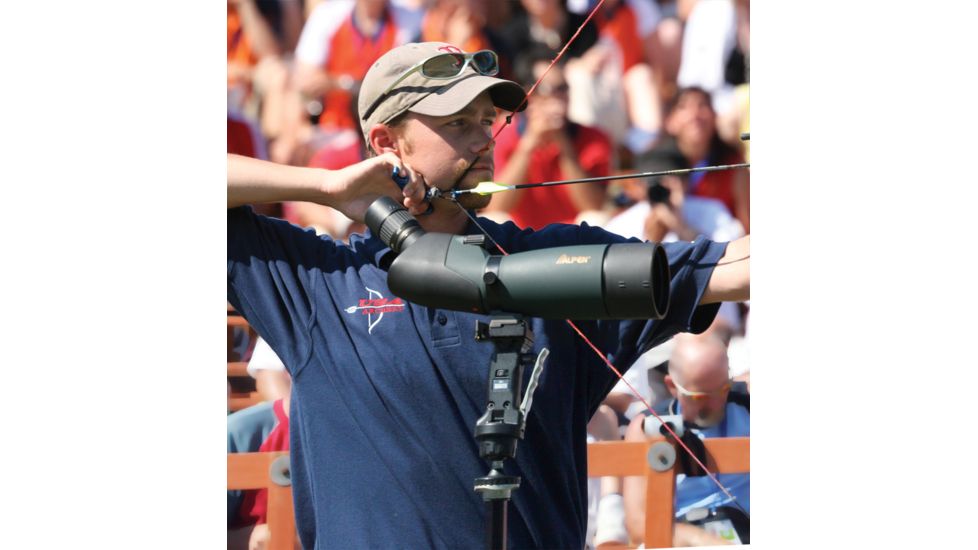 Alpen 20-60x80mm Angled Waterproof Spotting Scope - 45 Degree Eyepiece, Nylon Case, Portable 12in Swivel-Head Tripod