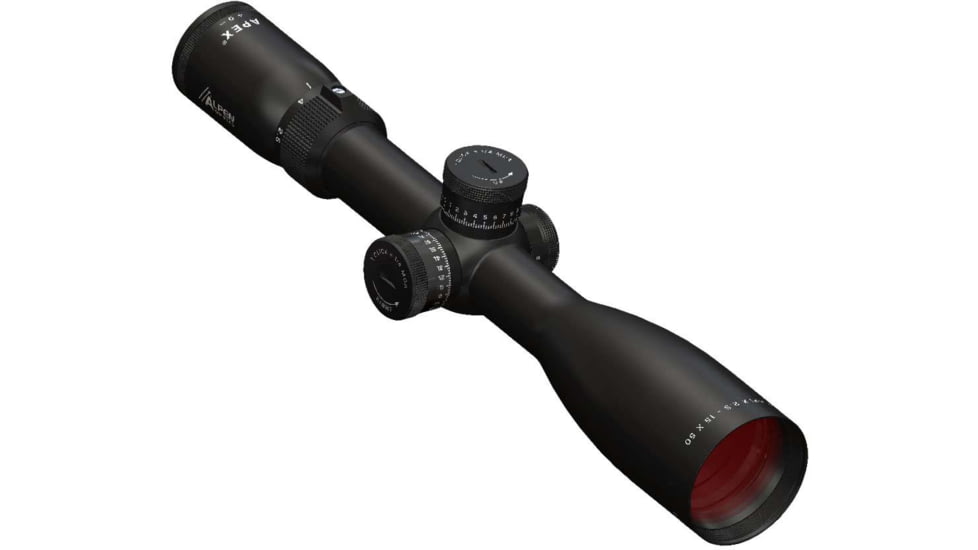 Alpen Apex 2.5-15 x 50 mm Rifle Scope, 30mm Tube, Picatinny, 100 mm, Matte Black, Medium, 4012
