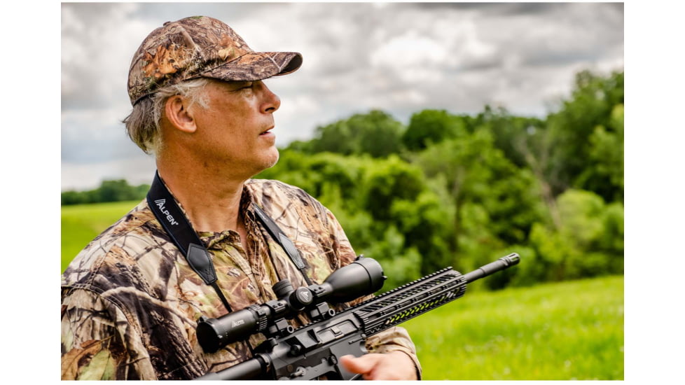 Alpen Apex 2.5-15 x 50 mm Rifle Scope, 30mm Tube, Picatinny, 100 mm, Matte Black, Medium, 4012