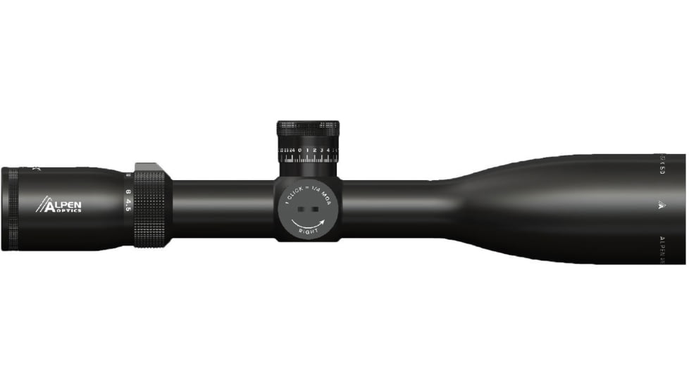Alpen Apex 4.5-27x50 mm Rifle Scope, 30 mm, FFP, Multicoated, Matte Black, Long, 4015